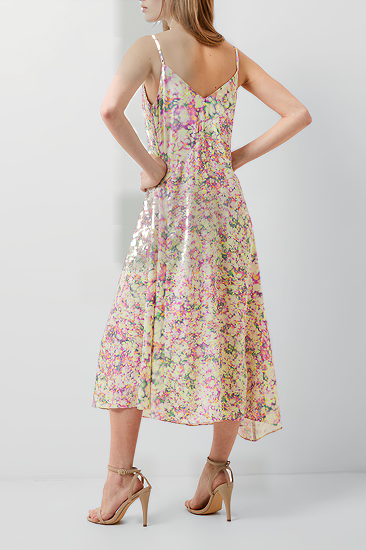 DONNA IRWEN HAMMERED DRESS RED 2