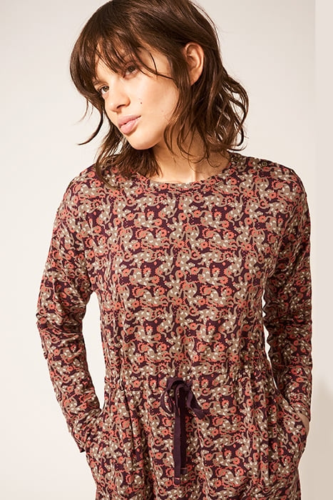 POPPY JERSEY DRESS PLUM MULTI 5