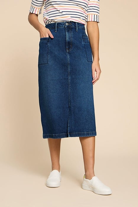 PENNY DENIM MIDI SKIRT MID DENIM 1