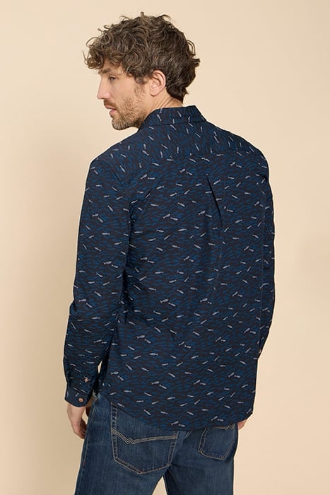 SHOAL PRINTED  SHIRT NAVY PRINTED 2