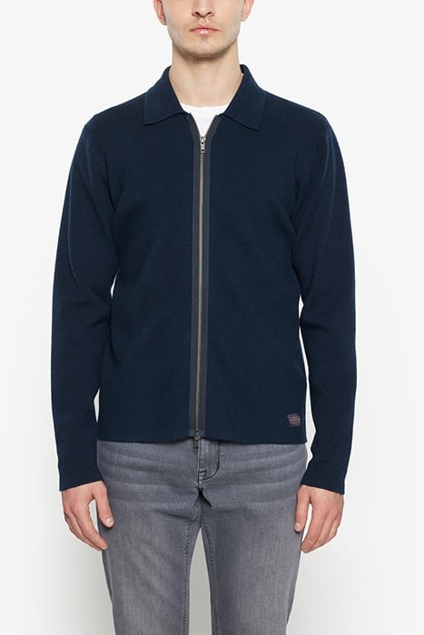 URIANSI ZIP CARDIGAN DEEP MARINE 1