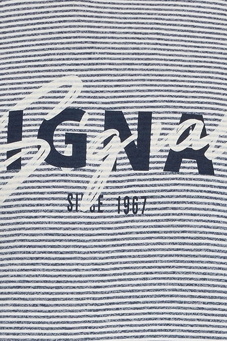 LUKESI PRINT STRIPE TEE BLUE AUTUMN 7