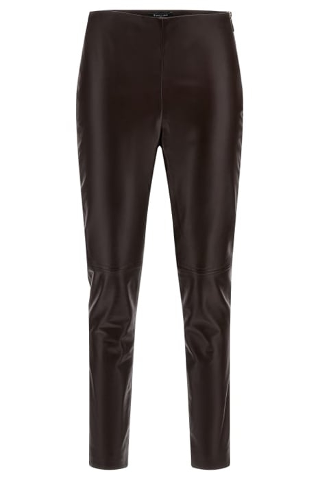 HIGH WAIST COY LEGGI BITTER CHOCOLATE LEATHER PANT 1