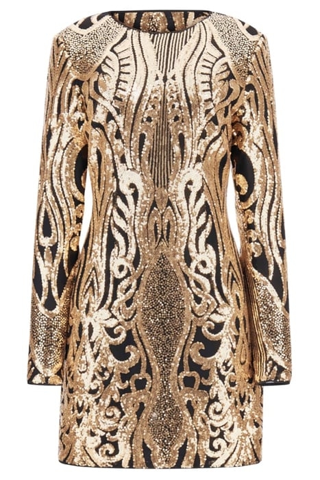 ISLA SEQUIN DRESS BLACK GOLD 4
