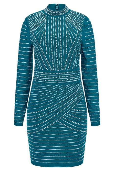 STELLA DRESS ORNATE TEAL 3
