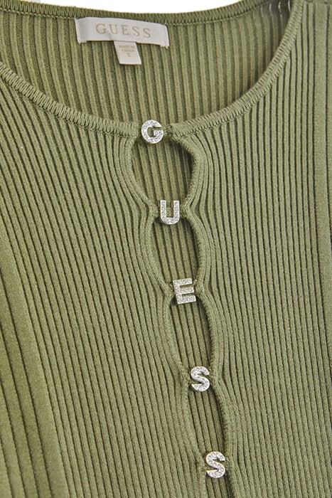 LS ALPHABET CHARM MELISSA DRS LICHEN LEAF GREEN 7