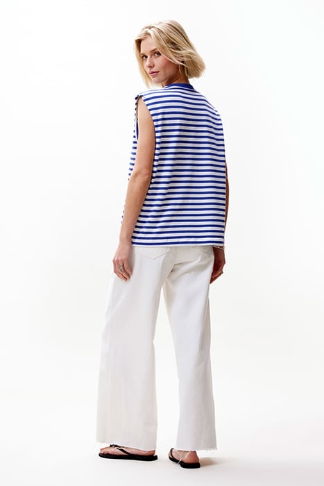 FOLDED SHOULDER SINGLET ULTRA MARINE 3