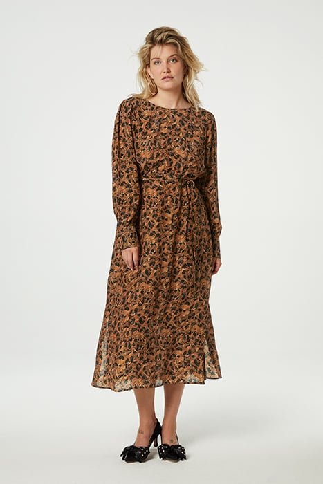DARIA DRESS TOFFEE/BLACK 1