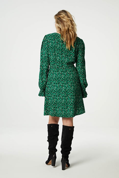 VANESSA DRESS FEELING GREEN/BLACK 2
