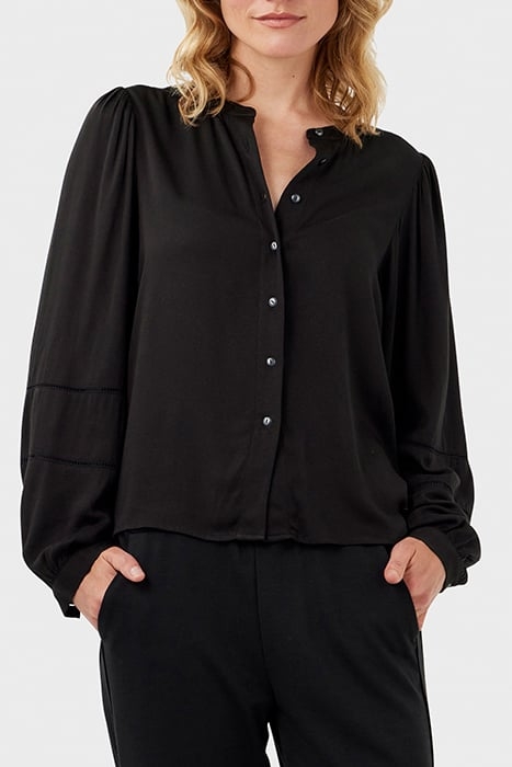 BLOUSE WOVEN LONG SLEEVES 22002037 BLACK 1