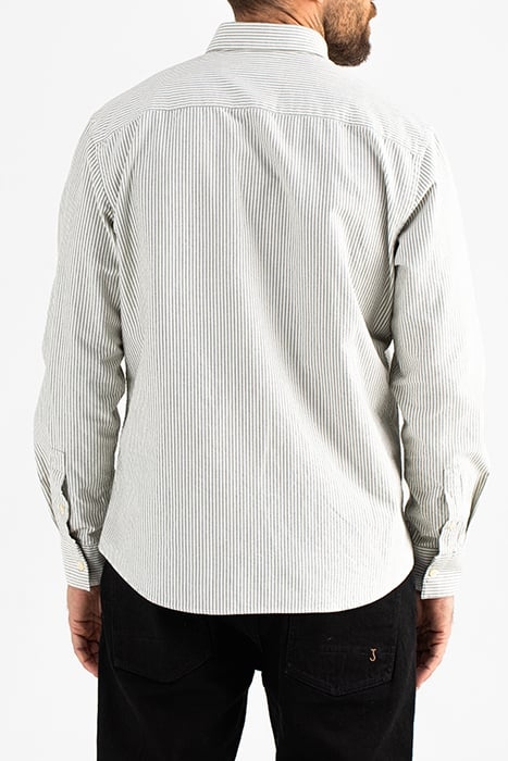 AIDAN OXFORD STRIPE SHIRT LAVA 2