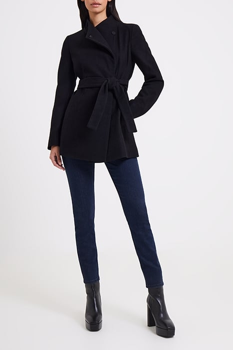 PLATFORM FELT CROSSOVER COAT BLACK 2