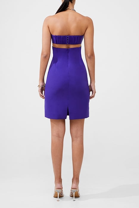 ECHO CREPE MIDI DRESS BLUE 3