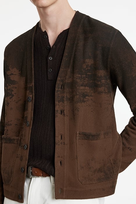 CLAYTON KNIT CARDIGAN SOIL 3