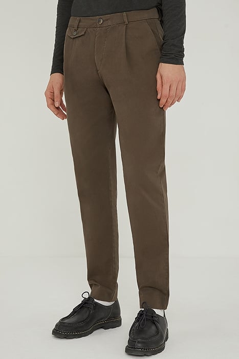 CHINO CARROT PANTS GRIZZLY 1