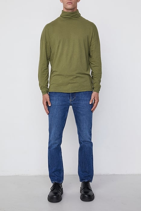 HIGH COLLAR LONG-SLEEVES TEE-SHIRT KAKI VINTAGE 3