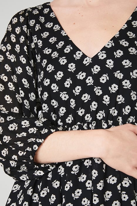 V COLLAR LONG PRINTED DRESS ERIKA 6