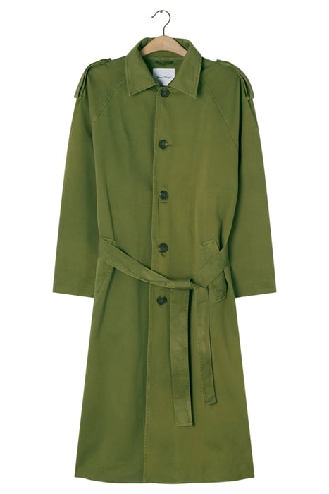 LS MID LENGHT BUTTONED LARGE TRENCH COAT KAKI 3