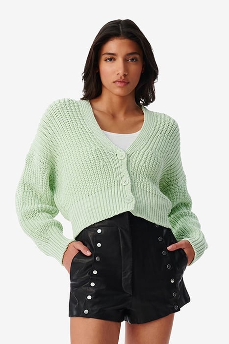 UBERTA CARDIGAN IN LIGHT GREEN 1