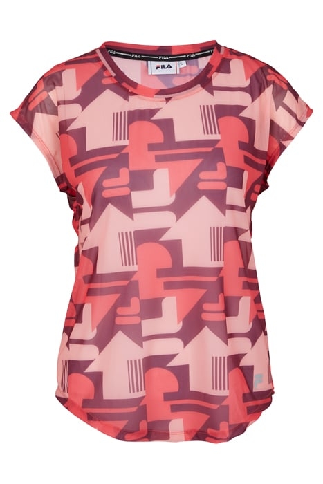 RIESA AOP TEE AMARANTH REACT AOP 1