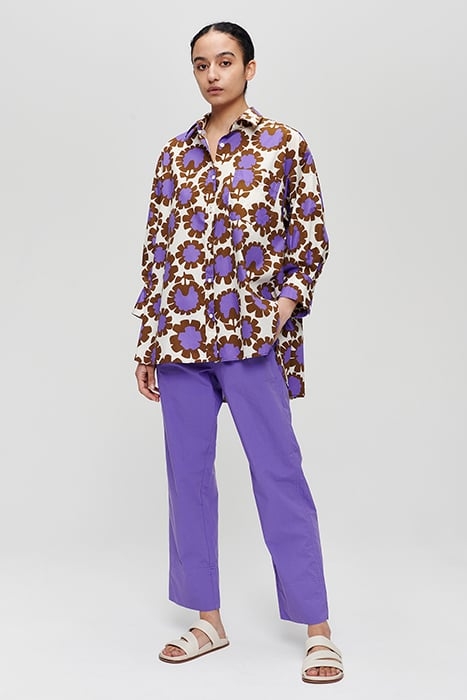 COTTON PRINTED SHIRT VIOLET 1
