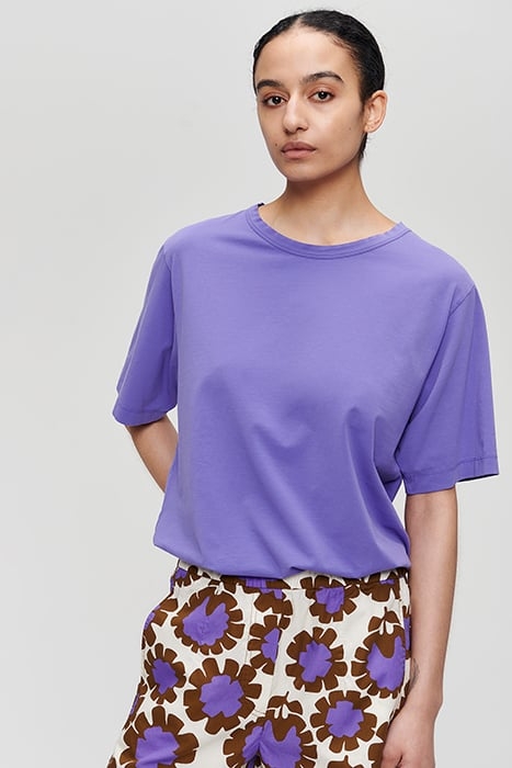 COTTON PRINTED SHORT VIOLET 5
