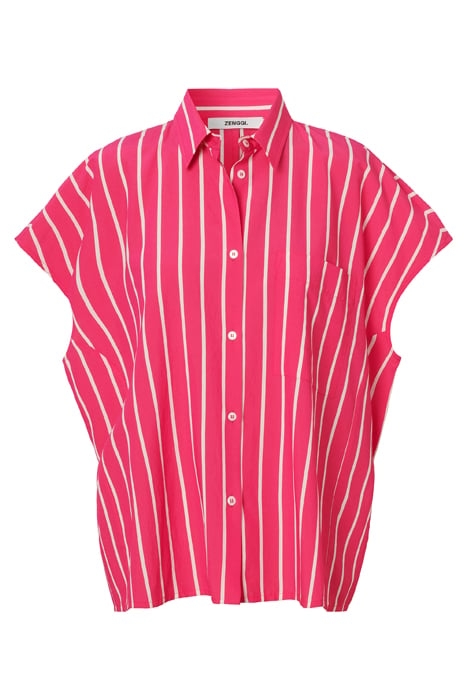 STRIPED OVERSIZED TOP CARMINE ROSE 4