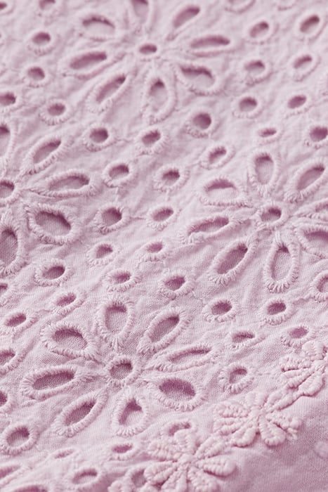 GIRLS SHORT-SLEEVED BRODERIE ANGLAISE TOP ORCHID 8