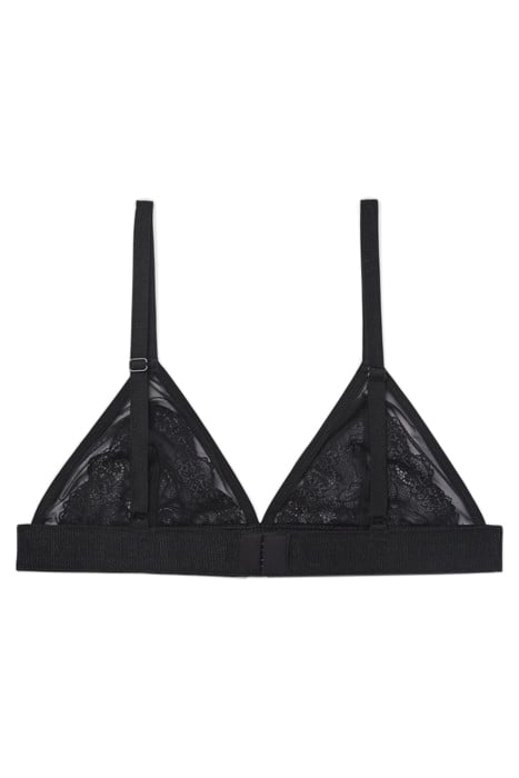 LACE TRIANGLE BRA BLACK 5