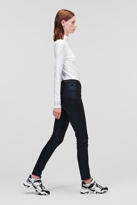 SHINY SKINNY DENIM PANTS METALIC 5