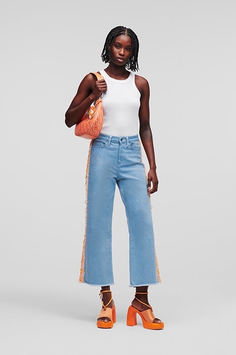 DENIM BOUCLE PANTS BLUE 4