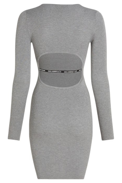 KLJ KNITTED BODY DRESS MID GREY 2