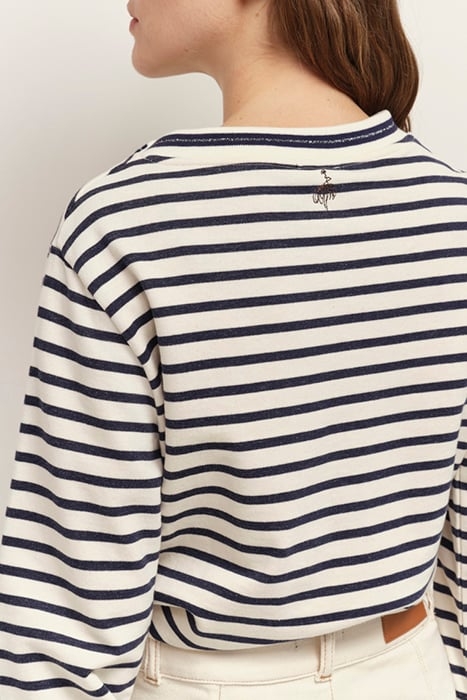 MELKER - OFF WHITE NAVY STRIPED SWEATSHIRT 5
