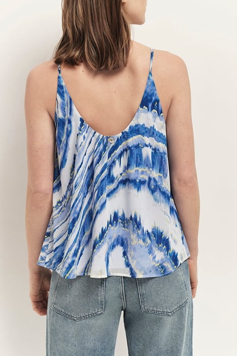 CASSIS - ESTATE BLUE TOP WITH AZURE WAVES PRINT 2