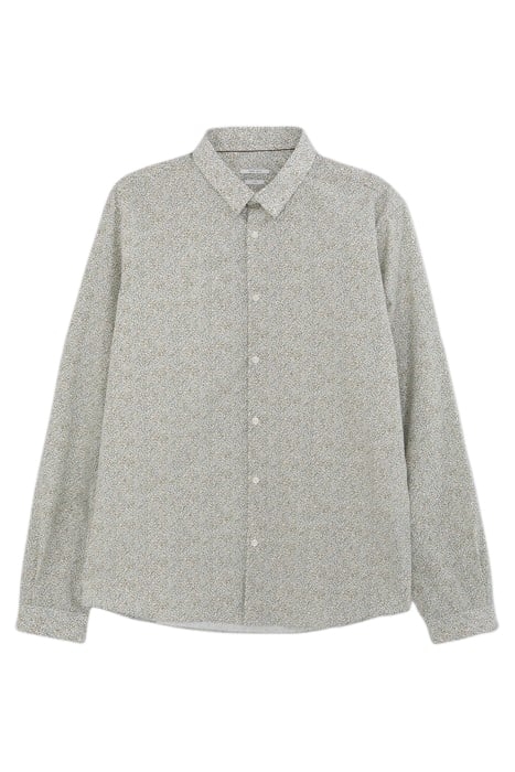 PISTACHIO ORGANIC COTTON MICROLEAF MOTIF SLIM SHIRT 4