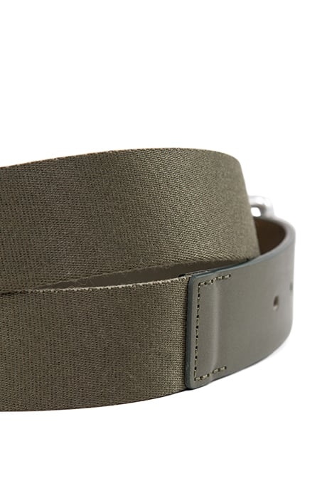 KHAKI TEXTILE BELT WITH METAL BUCKLE 2