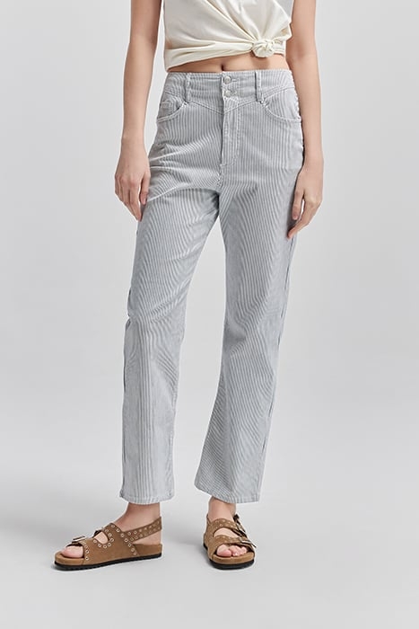 OFF-WHITE RECYCLED SLOUCHY JEANS WITH THIN STRIPES 1