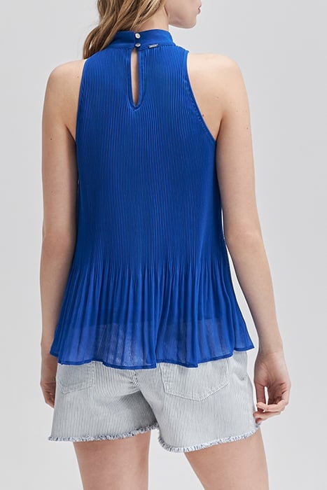 COBALT RECYCLED PLEATED TOP WITH AMERICAN ARMHOLES 2