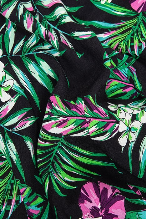 BLACK LENZING™ ECOVERO™ JACKET WITH TROPICAL PRINT 5