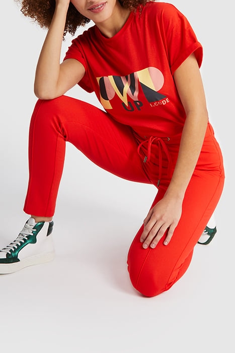 CRIMSON RED MILANO KNIT TREGGINGS 5