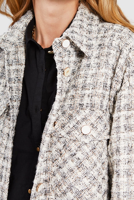 BEIGE TWEED-STYLE OVERSHIRT 6