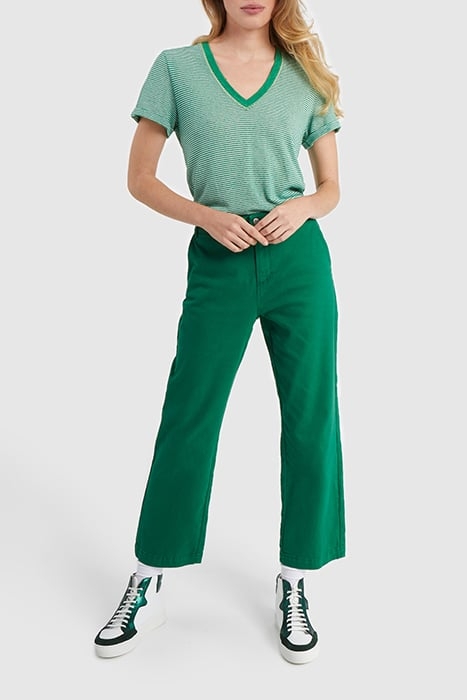 MEADOW GREEN FLARED JEANS 5
