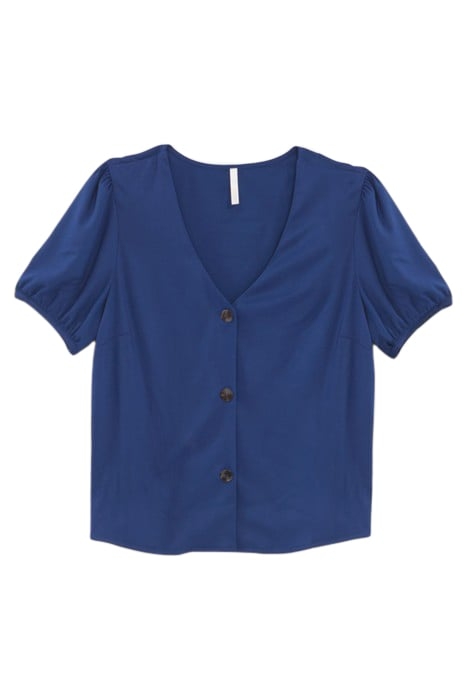 NAVY BUTTONED FLOWING TOP 4