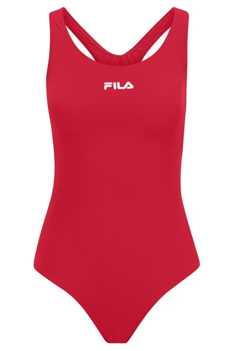 SAKI RACER BACK SWIMSUIT TRUE RED 1