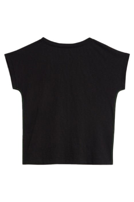 NELLY NOTCH NECK TEE PURE BLACK 5