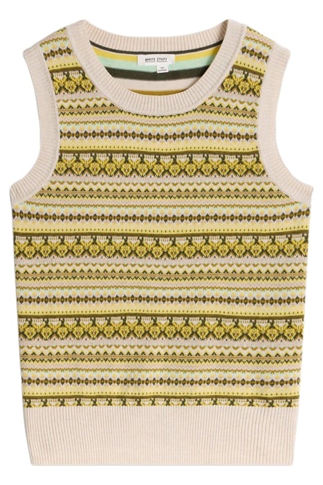 FAIRISLE STRIPE TANK CHARTREUSE MULTI 3