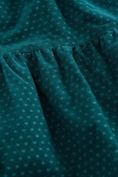 JENNA CORD TIERED SKIRT DARK GREEN 6