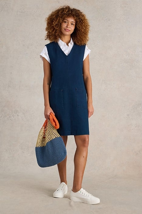 MAPLE DENIM JERSEY PINNY MID DENIM 1