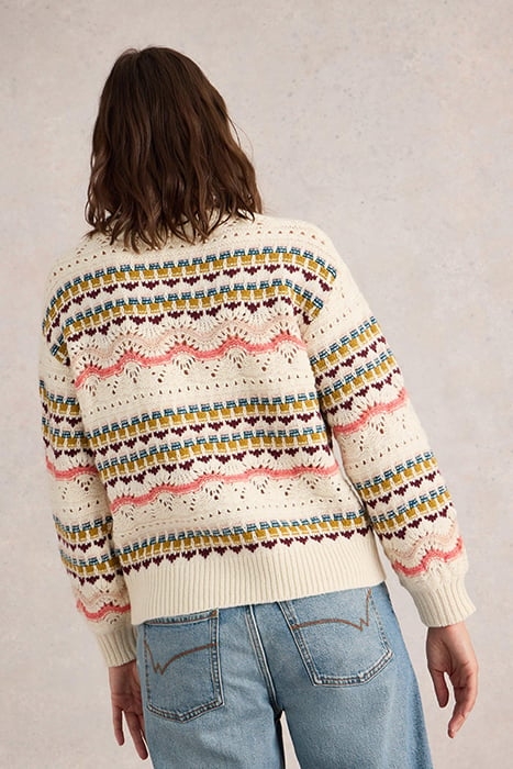 PIPER POINTELLE JUMPER WHITE MULTI 2