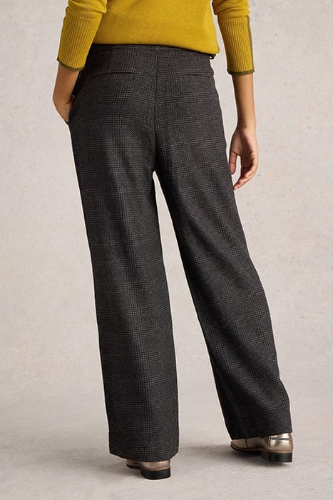 UNA TWEEDY WIDE LEG TROUSER BLACK MULTI 2